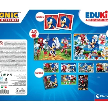 Edukativni Set Sonic Clementoni 18318 Slagalice, Memo I Blokovi 6