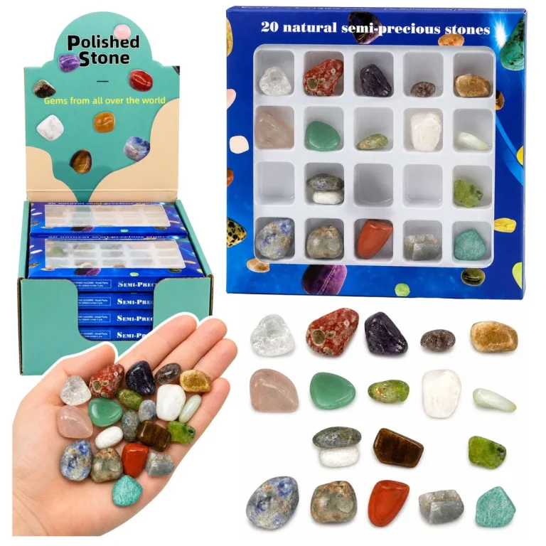 Edukativni Set Poludragih Minerala, Kolekcionarsko Kamenje, 20 Kom 1