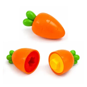 Edukativni Sorter Mrkve Za Sparivanje Oblika I Boja, 12 Komada 2