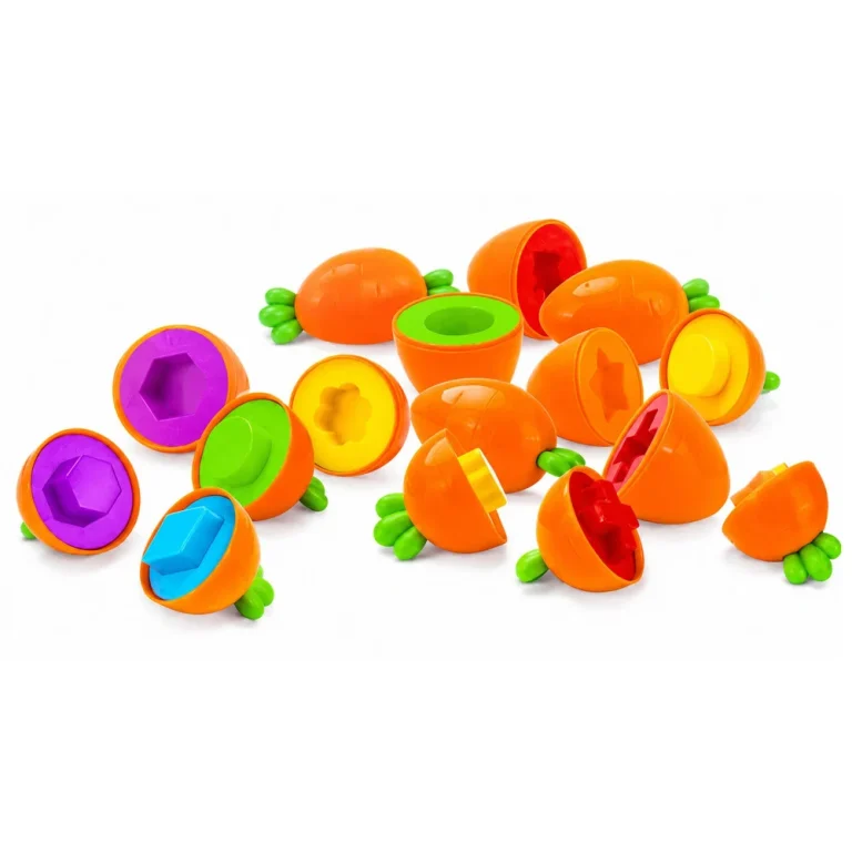 Edukativni Sorter Mrkve Za Sparivanje Oblika I Boja, 12 Komada 3