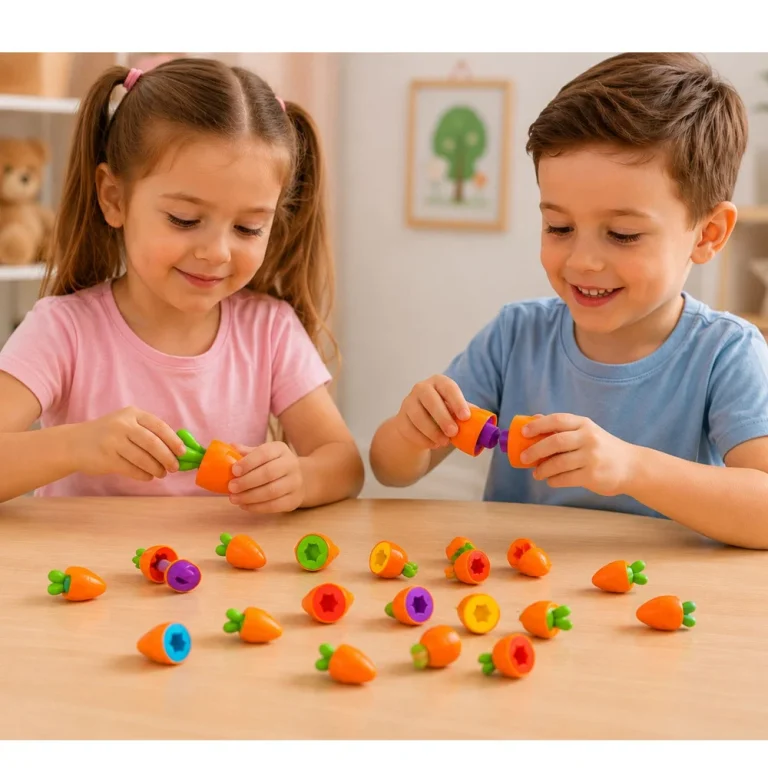 Edukativni Sorter Mrkve Za Sparivanje Oblika I Boja, 12 Komada 4