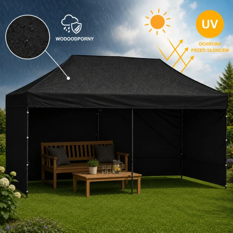 Ekspresni Vrtni šator Za Ugostiteljstvo, Komercijalni Paviljon, Crni, 3x6 M 7