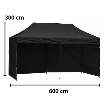 Ekspresni Vrtni šator Za Ugostiteljstvo, Komercijalni Paviljon, Crni, 3x6 M 8
