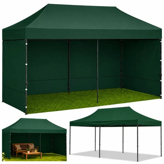 Ekspresni Vrtni šator Za Ugostiteljstvo, Komercijalni Paviljon, Zeleni, 3x6 M 1
