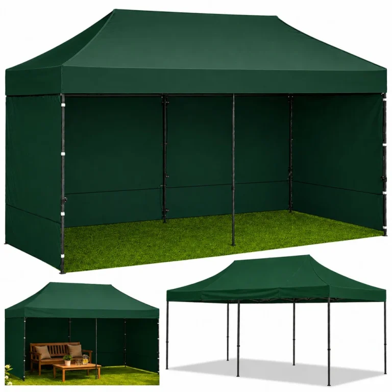 Ekspresni Vrtni šator Za Ugostiteljstvo, Komercijalni Paviljon, Zeleni, 3x6 M 1