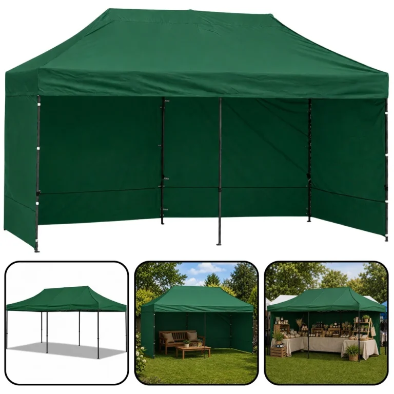Ekspresni Vrtni šator Za Ugostiteljstvo, Komercijalni Paviljon, Zeleni, 3x6 M 3