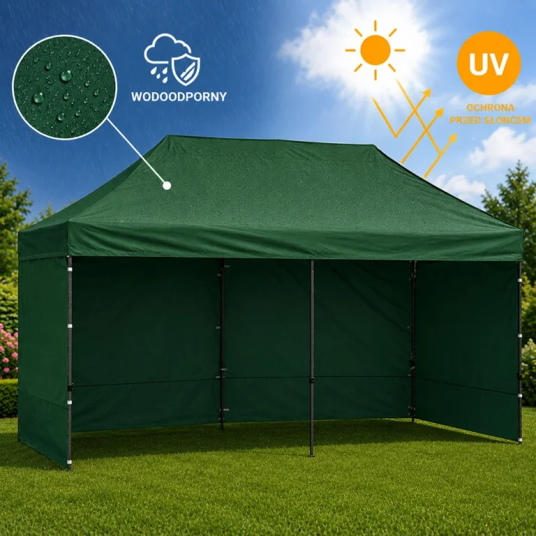 Ekspresni Vrtni šator Za Ugostiteljstvo, Komercijalni Paviljon, Zeleni, 3x6 M 6