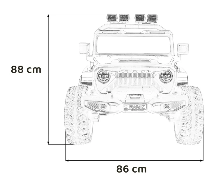 Ekstremno Sportsko 4x4 Vozilo Promjenjive Veličine, Crno 2