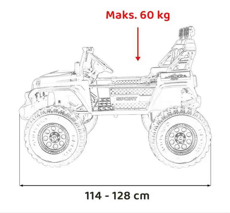 Ekstremno Sportsko 4x4 Vozilo Promjenjive Veličine, Crno 3