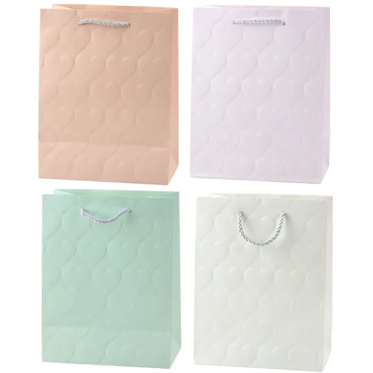 Elegantna Poklon Vrećica S Reljefnim Srcima 23 X 18 X 10,5 Cm 1