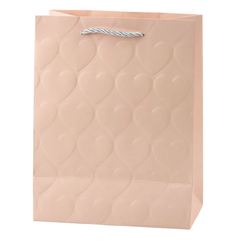 Elegantna Poklon Vrećica S Reljefnim Srcima 23 X 18 X 10,5 Cm 2