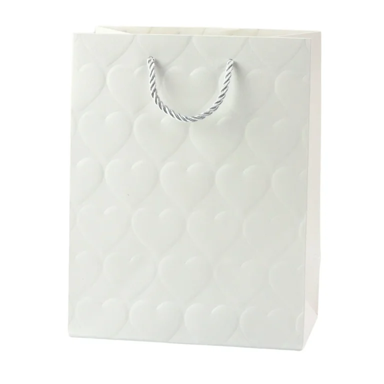 Elegantna Poklon Vrećica S Reljefnim Srcima 23 X 18 X 10,5 Cm 3