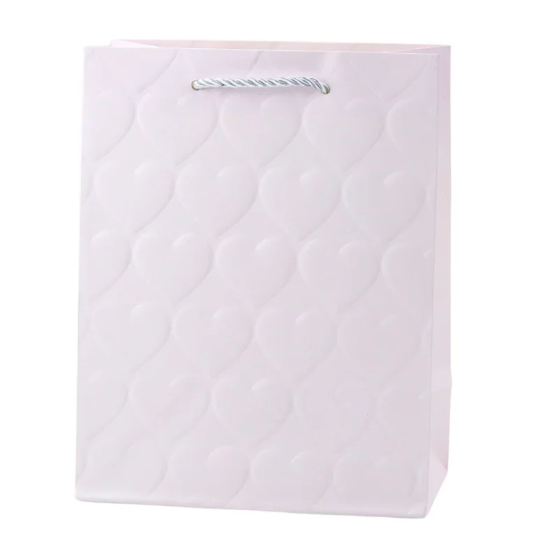 Elegantna Poklon Vrećica S Reljefnim Srcima 23 X 18 X 10,5 Cm 4