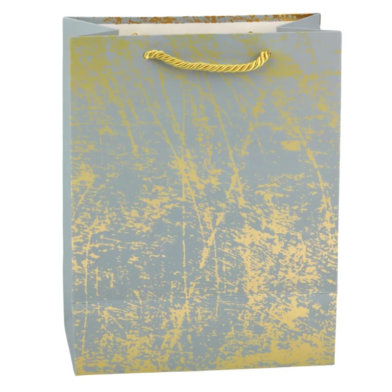 Elegantna Poklon Vrećica Sa Zlatnim Ukrasima 23 X 18 X 10 Cm 2