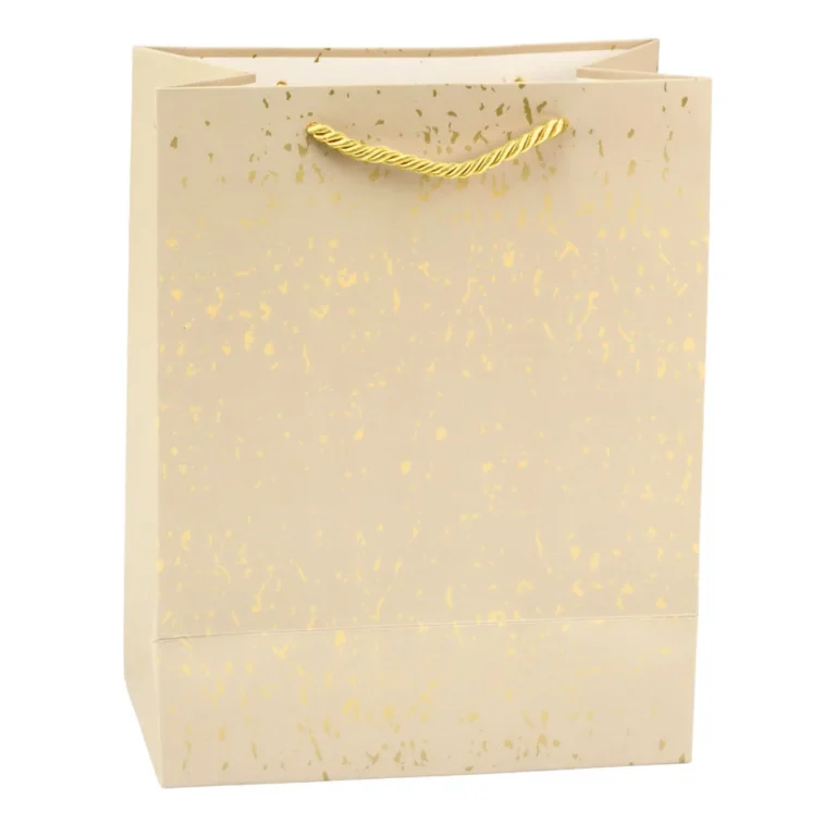 Elegantna Poklon Vrećica Sa Zlatnim Ukrasima 23 X 18 X 10 Cm 3