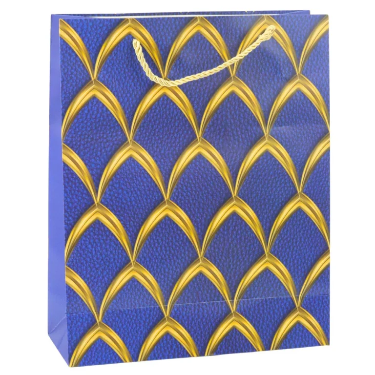 Elegantna Poklon Vrećica Sa Zlatnim Ukrasima 32 X 26 X 12 Cm 4