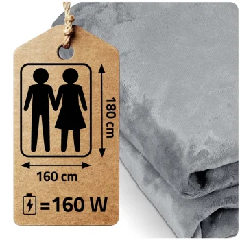 Električna Deka 180 X 160 Cm Berdsen Bd 960, Siva 10