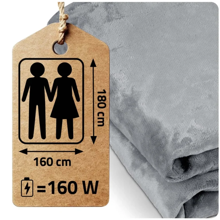 Električna Deka 180 X 160 Cm Berdsen Bd 960, Siva 10