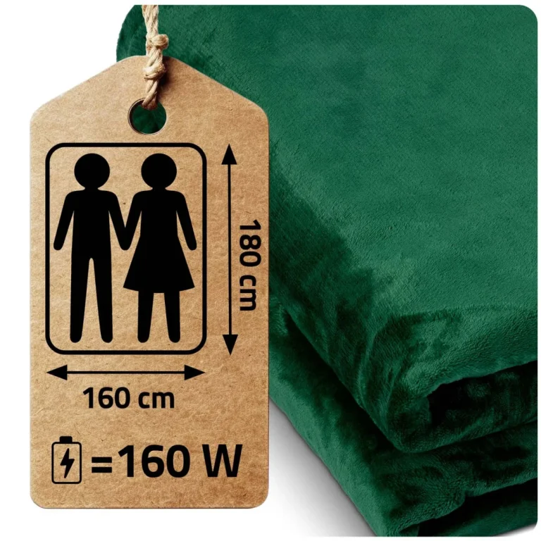 Električna Deka 180 X 160 Cm Berdsen Bd 960, Zelena 9