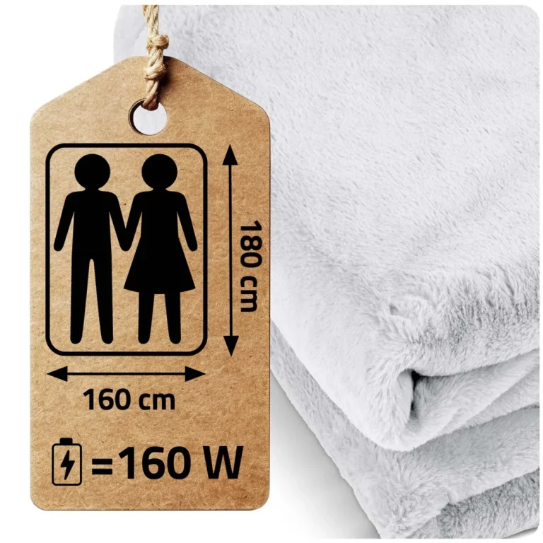 Električna Deka 180 X 160 Cm Berdsen Bd 962, Bijela 9