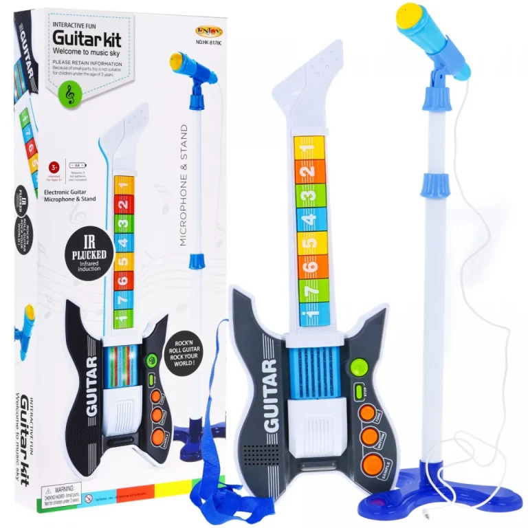 Električna Gitara S Mikrofonom Na Stalku 3+ 1