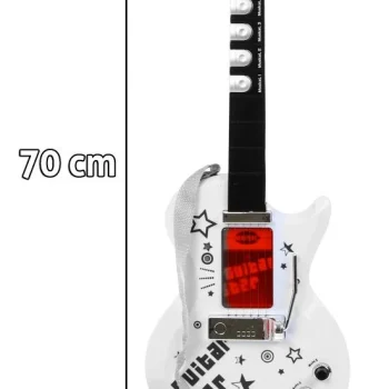 Električna Gitara S Mikrofonom Za Djecu 6+ Zvukovi Instrumenata + Svjetla 3