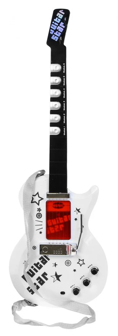 Električna Gitara S Mikrofonom Za Djecu 6+ Zvukovi Instrumenata + Svjetla 6