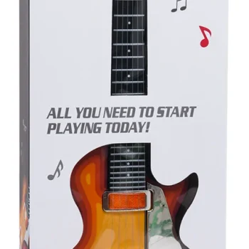 Električna Gitara Za Djecu 3+ Crvena S Imitacijom Drveta + Slušalice 10