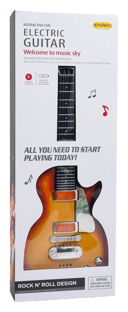 Električna Gitara Za Djecu 3+ Crvena S Imitacijom Drveta + Slušalice 10