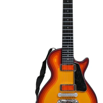 Električna Gitara Za Djecu 3+ Crvena S Imitacijom Drveta + Slušalice 3