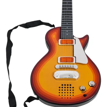 Električna Gitara Za Djecu 3+ Crvena S Imitacijom Drveta + Slušalice 6