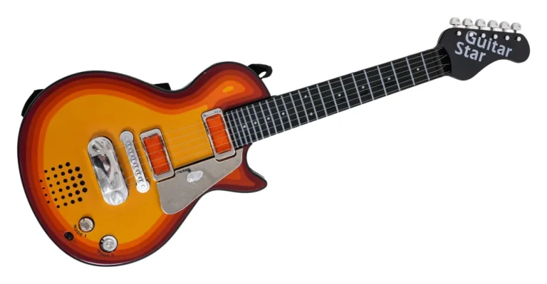 Električna Gitara Za Djecu 3+ Crvena S Imitacijom Drveta + Slušalice 7