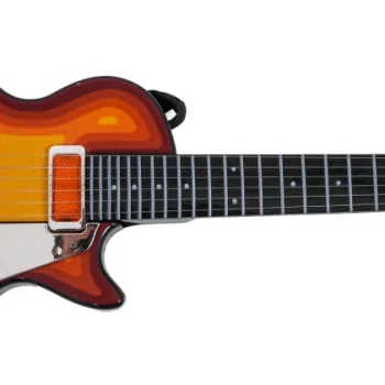 Električna Gitara Za Djecu 3+ Crvena S Imitacijom Drveta + Slušalice 8