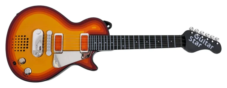 Električna Gitara Za Djecu 3+ Crvena S Imitacijom Drveta + Slušalice 8