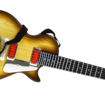 Električna Gitara Za Djecu 3+ Imitacija Drveta + Slušalice + Zvukovi I Svjetla 3