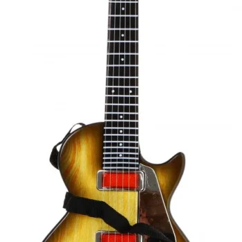 Električna Gitara Za Djecu 3+ Imitacija Drveta + Slušalice + Zvukovi I Svjetla 4