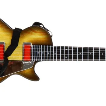 Električna Gitara Za Djecu 3+ Imitacija Drveta + Slušalice + Zvukovi I Svjetla 5