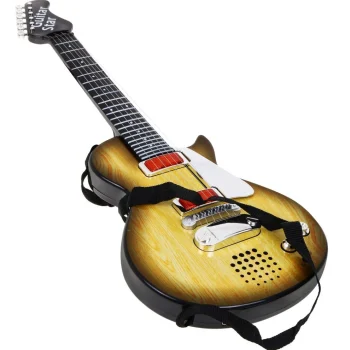 Električna Gitara Za Djecu 3+ Imitacija Drveta + Slušalice + Zvukovi I Svjetla 6