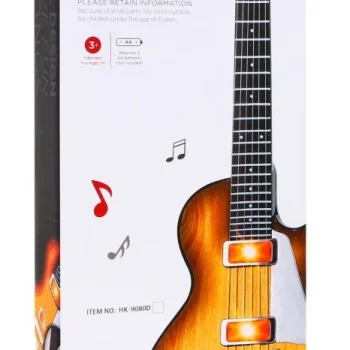 Električna Gitara Za Djecu 3+ Imitacija Drveta + Slušalice + Zvukovi I Svjetla 9