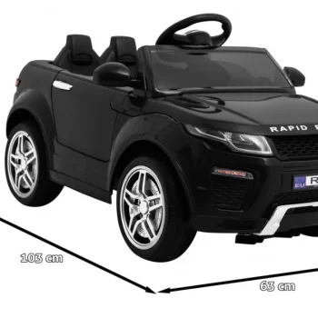 Električni Automobil Rapid Racer Za Djecu, Crni Suv + Daljinski Upravljač, Crna 2