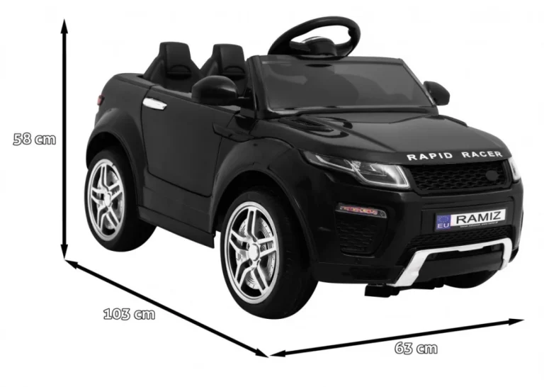 Električni Automobil Rapid Racer Za Djecu, Crni Suv + Daljinski Upravljač, Crna 2