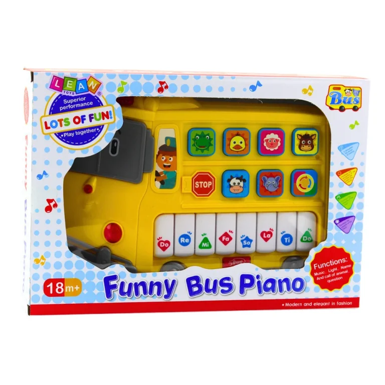 Električni Edukativni Klavir Za Malu Djecu Žuti Autobus 3