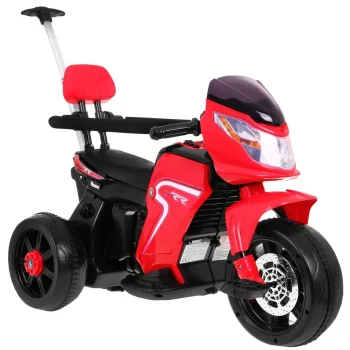 Električni Motor Za Guranje Bicikla 3 U 1 Za Djecu, Crveni + Pjenasti Rukohvat + Audio Led, Crvena 2