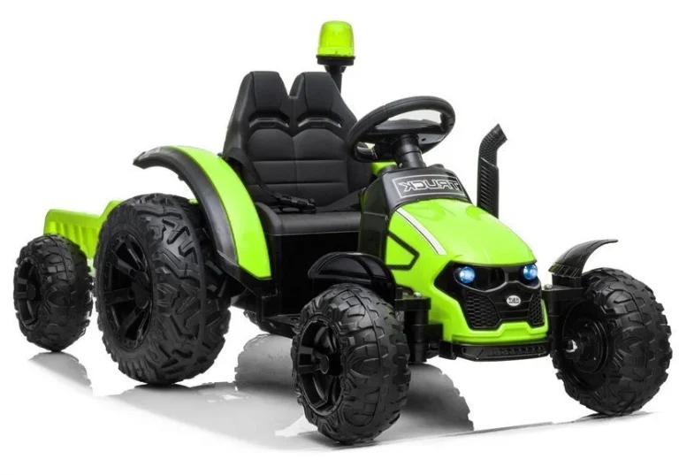 Električni Traktor Hzb 200 S Prikolicom, Zeleni Auto Na Akumulator 1