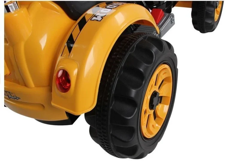Električni Traktor S Bagerom Na Akumulator, Narančasti Auto Na Akumulator 3
