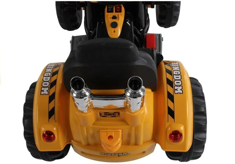 Električni Traktor S Bagerom Na Akumulator, Narančasti Auto Na Akumulator 4