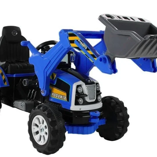 Električni Traktor S Bagerom Na Akumulator, Plavi Auto Na Akumulator 1