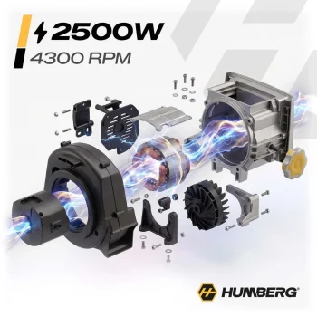 Električni Usitnjivač Grana 2500 W + 2x Vreće Od 45 L Humberg Hm 650 8