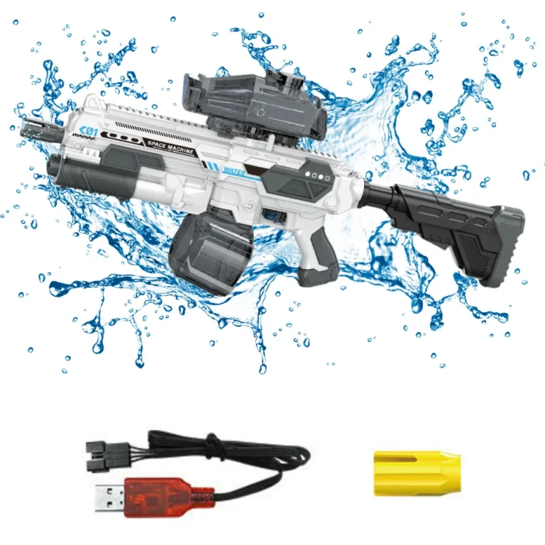 Električni Vodeni Pištolj M416 Space Bijelo Sivi 1350 Ml 3
