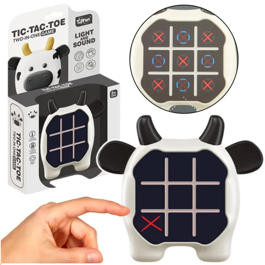 Elektronička Igra 3u1 Križić Kružić Memory Cow Crno Bijela 1